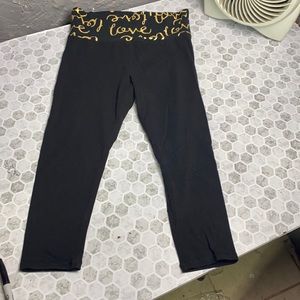 No Boundaries Small Love Cropped Yoga Pants